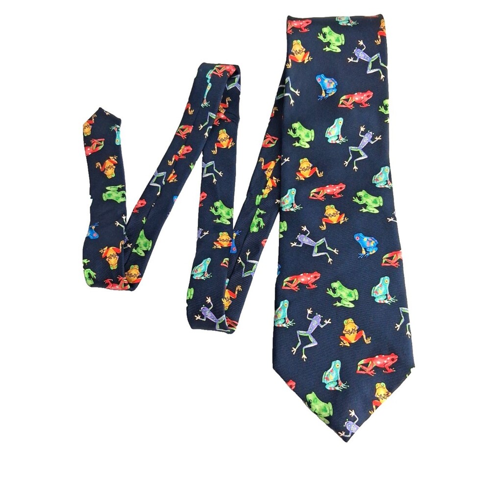 Vintage Alynn "My Prince" 100% Silk Frog Neck Tie Casual Fun Costume Colorful